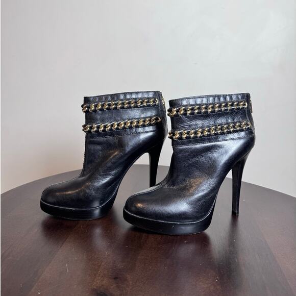 Tory Burch Lysa Chain Ankle Boots - Size 9 - Picture 4 of 8